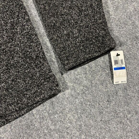 Van Heusen Flex Fleece Sweater Adult XL Classic Fit Heather Black Gray Static - Picture 2 of 15